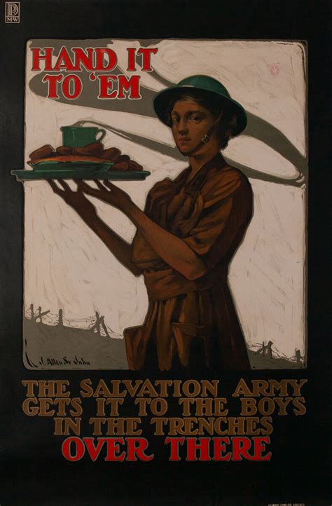 Hand it to 'Em WWI Salvation Army Poster Over There | David Pollack ...