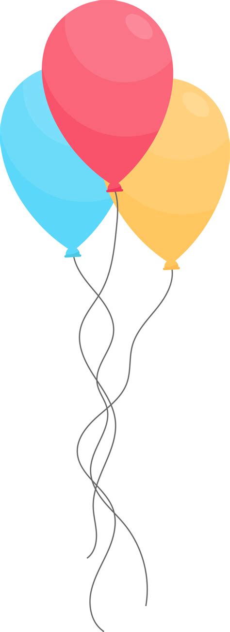 Balloons bunch in cartoon style 21970882 PNG