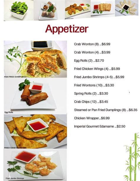 Appetizer Menu | Restaurant appetizers, Dinner appetizers, Appetizer ...