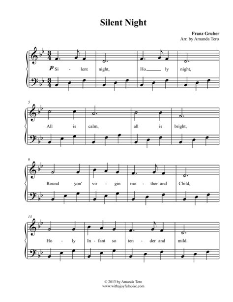 Silent Night Christmas Sheet Music Clipart