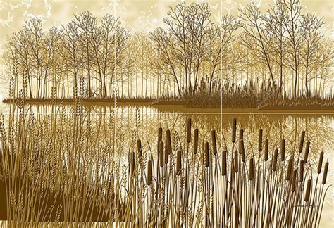 Marsh Landscape | Landscape, Tile murals, Nature