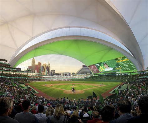 A's release renderings of new Las Vegas domed stadium that resembles ...