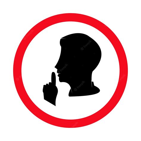 Premium Vector | Keep quiet silent please sign Crossed person talkingsign icon in circle