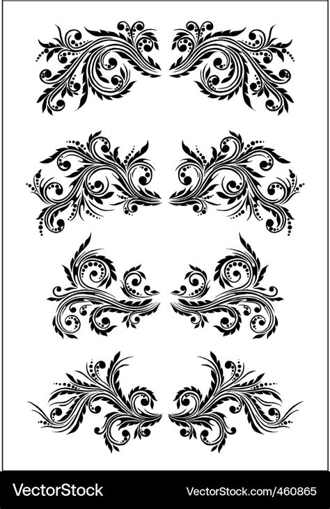 Vector flourish set part 2 Royalty Free Vector Image