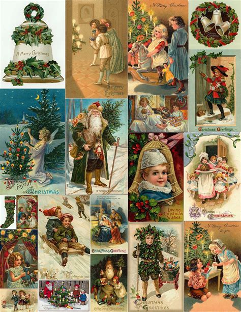 Magic Moonlight Free Images: Christmas Collages for You!