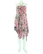 Women Boho Hippie Tie Dye Uneven Hem Sun Summer Dress M L XL 10 12 14 16 18 BeautyBatik.com