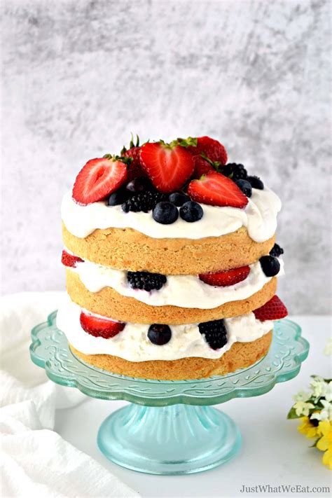 Berries and Cream Vanilla Cake - Gluten Free, Vegan, Refined Sugar Free