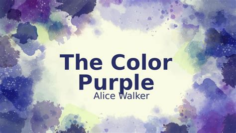 The Color Purple - Alice Walker | Teaching Resources