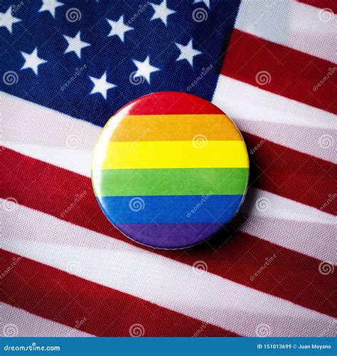 Rainbow Flag and Flag of the United States Stock Image - Image of homosexual, freedom: 151013699