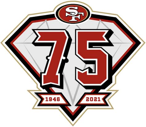 San Francisco 49ers Logo - Anniversary Logo - National Football League (NFL) - Chris Creamer's ...