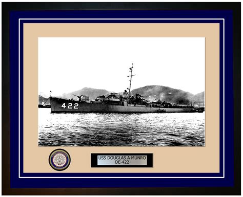 USS Douglas A Munro DE-422 Framed Navy Ship Photo Burgundy – Navy Emporium