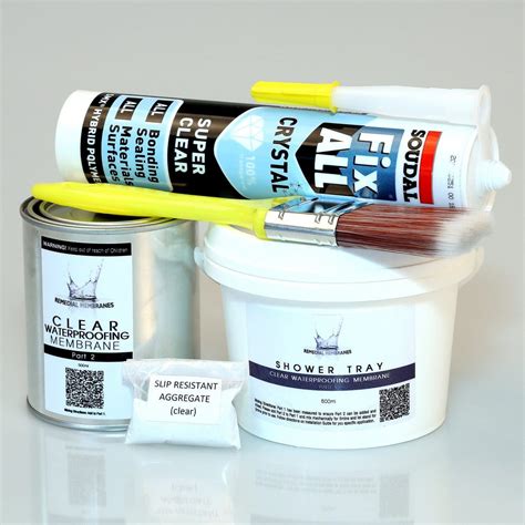 Clear Waterproofing Membrane - Shower Tray Kit - (Gloss, Satin or Matte ...