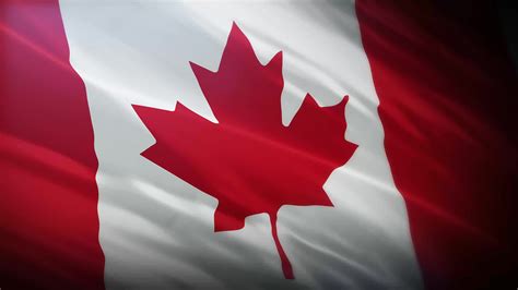 Animation of waving a flag of Canada, the national flag. Canadian ...