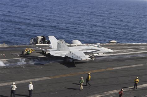File:A U.S. Navy F-A-18C Hornet aircraft assigned to Strike Fighter Squadron (VFA) 83 launches ...