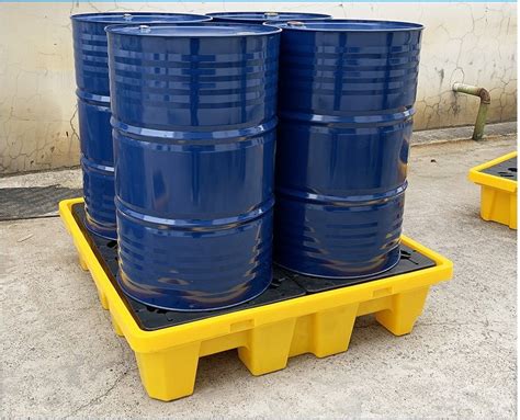 2/4 Drum Spill Pallet Secondary Containment for Oil/Chemical Storage - China Oil Spill Container ...