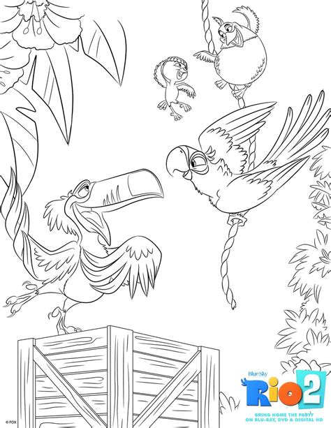 Free Printable Rio 2 Coloring Pages | Two Kids and a Coupon