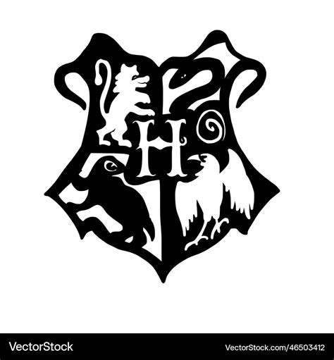 Harry potter hogwarts logo in cartoon doodle Vector Image