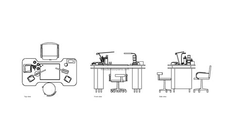 Manicure Nail Salon Table - Free CAD Drawings