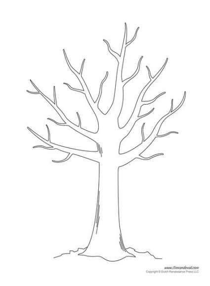 Trendy tree branch template shape Ideas | Tree drawing, Tree templates ...