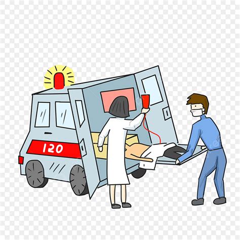 Ambulance Cartoon Clipart Vector, Ambulance Ambulance Line Draft Cartoon Cartoon Ambulance ...