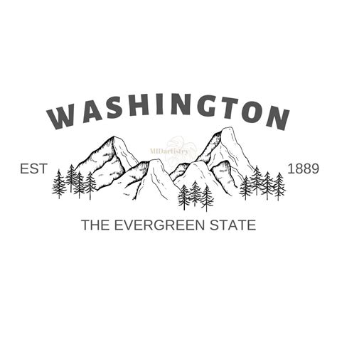 Washington Washington Svg State Svg Mountain Svg - Etsy