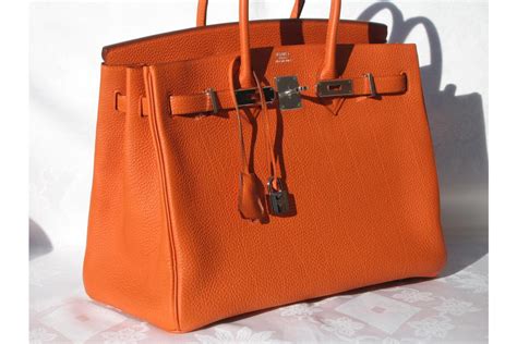 GLAMOUR & PEARLS: Orange Hermés Birkin Bag