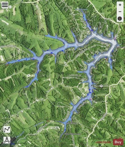 Williamstown Lake Fishing Map | Nautical Charts App