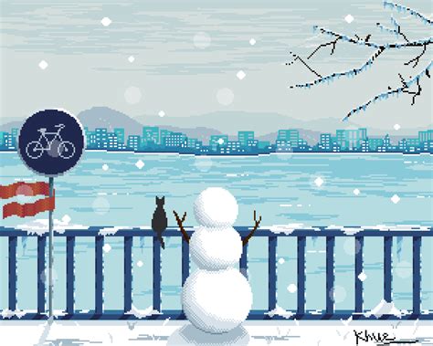 Snow : r/PixelArt