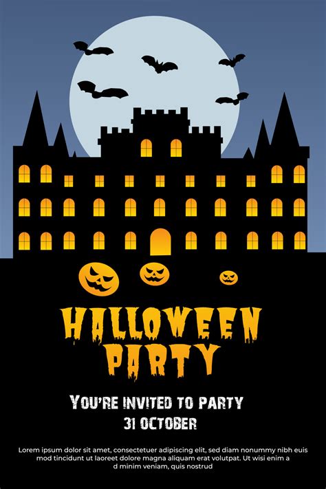 Halloween invitation poster 5197898 Vector Art at Vecteezy