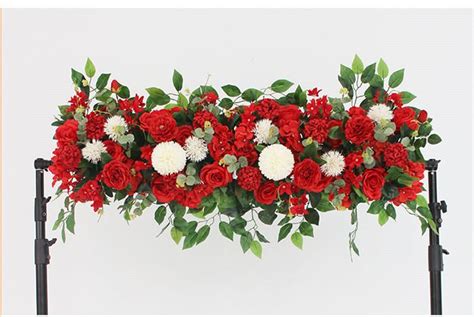 2020 Flower Row 50/100cm Wedding Flower Wall Arrangement Silk Peonies Rose Artificial Row Decor ...