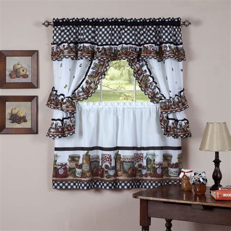 The 20 Best Collection of Chateau Wines Cottage Kitchen Curtain Tier ...