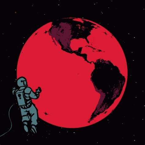 Planet Earth Astronaut Space Red Planet | GIF | PrimoGIF