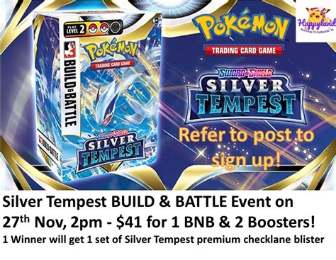 Pokemon TCG Silver Tempest Build and Battle Event on 27th Nov 2022, Hobbies & Toys, Toys & Games ...