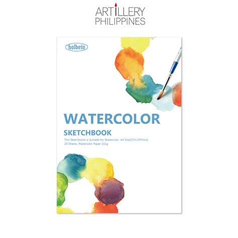 Holbein Watercolor Sketchbook A4 Size Medium 151g 20 sheets|Watercolor