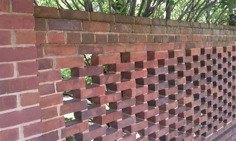 Pierced brick garden wall at the Todd house in Lexington, Ky The fact that the front garden of ...