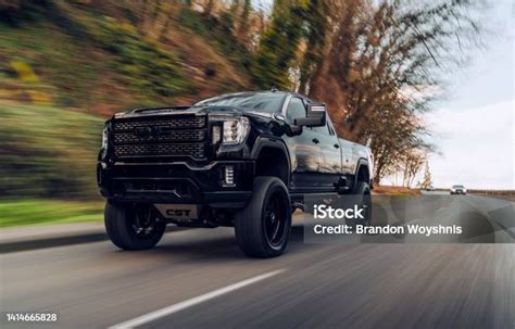 Black Gmc Sierra Denali Stock Photo - Download Image Now - Pick-up ...