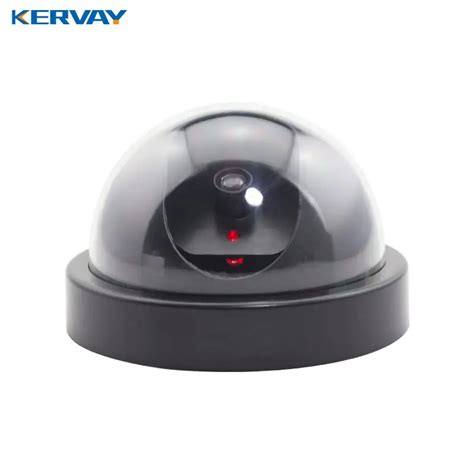 New Product Dome Simulation Burglar Alarm Camera Fake Camera Dummy Monitor With Red Strobe Light ...