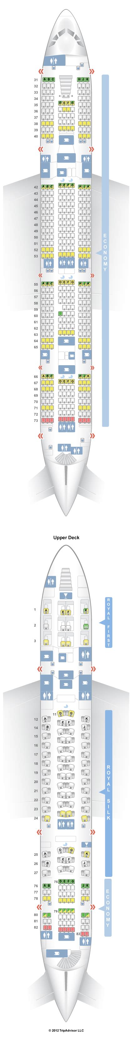 SeatGuru Seat Map THAI Airbus A380-800 (388)