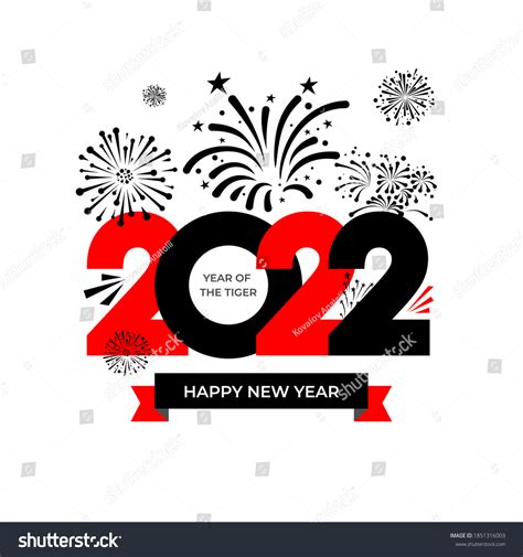 Happy New Year 2022 Logo Design Stock Vector (Royalty Free) 1851316003 ...