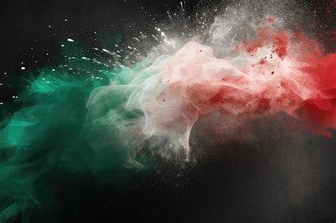 Premium Photo | Colorful italian tricolore flag red white green color holi paint powder ...