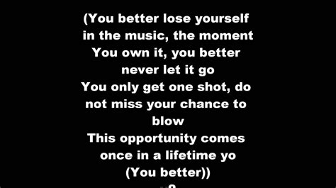 Lose yourself - Eminem LYRICS - YouTube