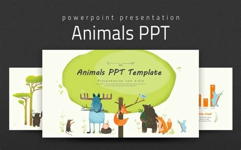 Animals PPT PowerPoint template #107821 - TemplateMonster