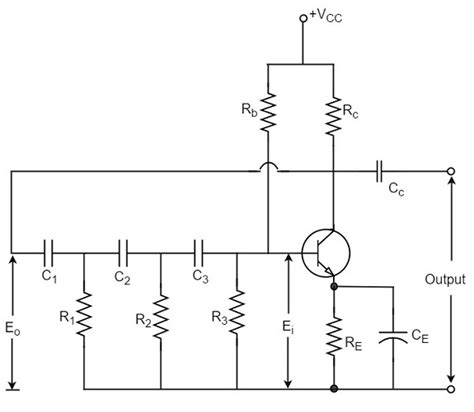 Rc Phase Shift Oscillator Circuit Using Transistor