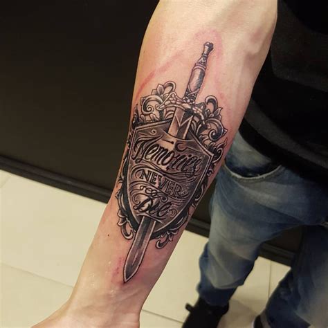 crusader shield and sword tattoo - diywallartpictures