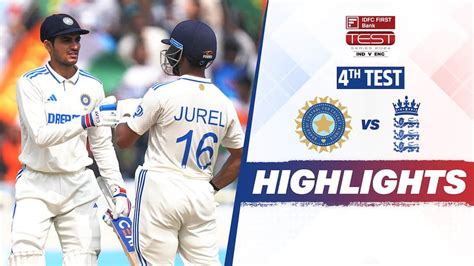 Watch India Vs England - 4th Test - Full Match Highlights Video Online(HD) On JioCinema