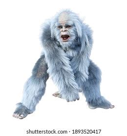 3d Rendering Fantasy Creature Yeti Isolated Stock Illustration ...