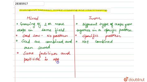 Explain Mixed Cropping and How It Is Different From Intercropping