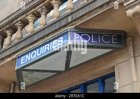 Signs outside entrance to Burnley Police Station Stock Photo - Alamy