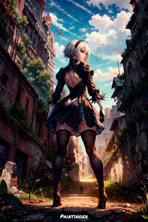 NieR: Automata, 2B by Paintinger on DeviantArt