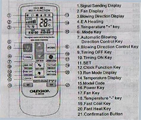 Pioneer Mini Split Remote Control Manual